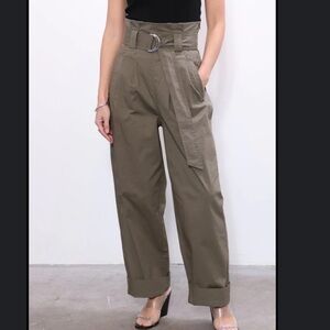 Ganni Chino Belt Pants in Kalamata Size 36
